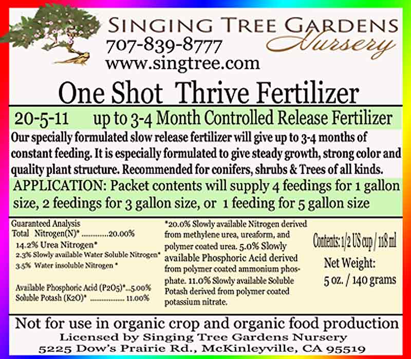 One Shot Thrive 20-5-11 Fertilizer